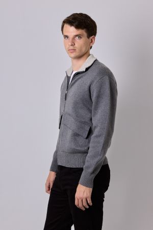 CAMPERA BOLSILLO PLAQUÉ CON TAPA