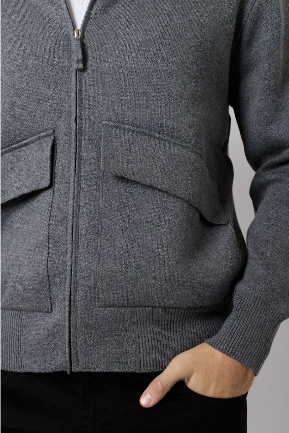 CAMPERA BOLSILLO PLAQUÉ CON TAPA - Vista Alternativa